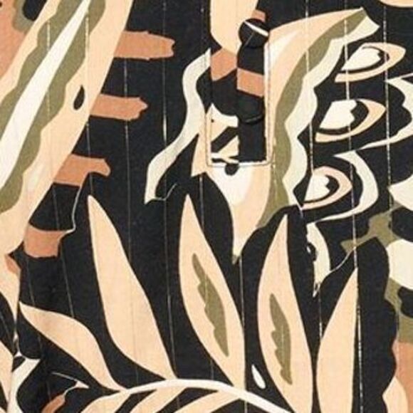 Belle by Kim Gravel Women's Top Sz M Autumn Tapestry Smocked Black A663073 - Picture 2 of 4